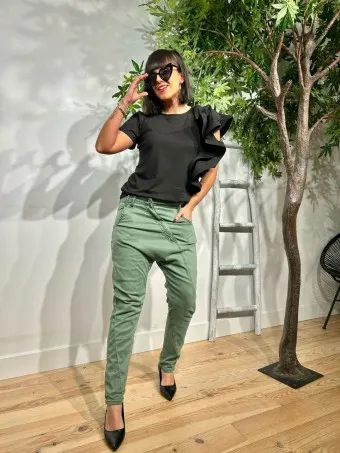 Jeans Baggy TWELLO Khaki