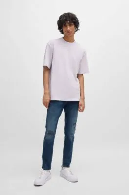 Jeans extra slim fit de denim elástico azul oscuro