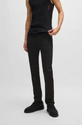 Jeans extra slim fit de denim elástico negro