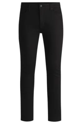 Jeans extra slim fit de denim elástico negro