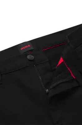 Jeans extra slim fit de denim elástico negro