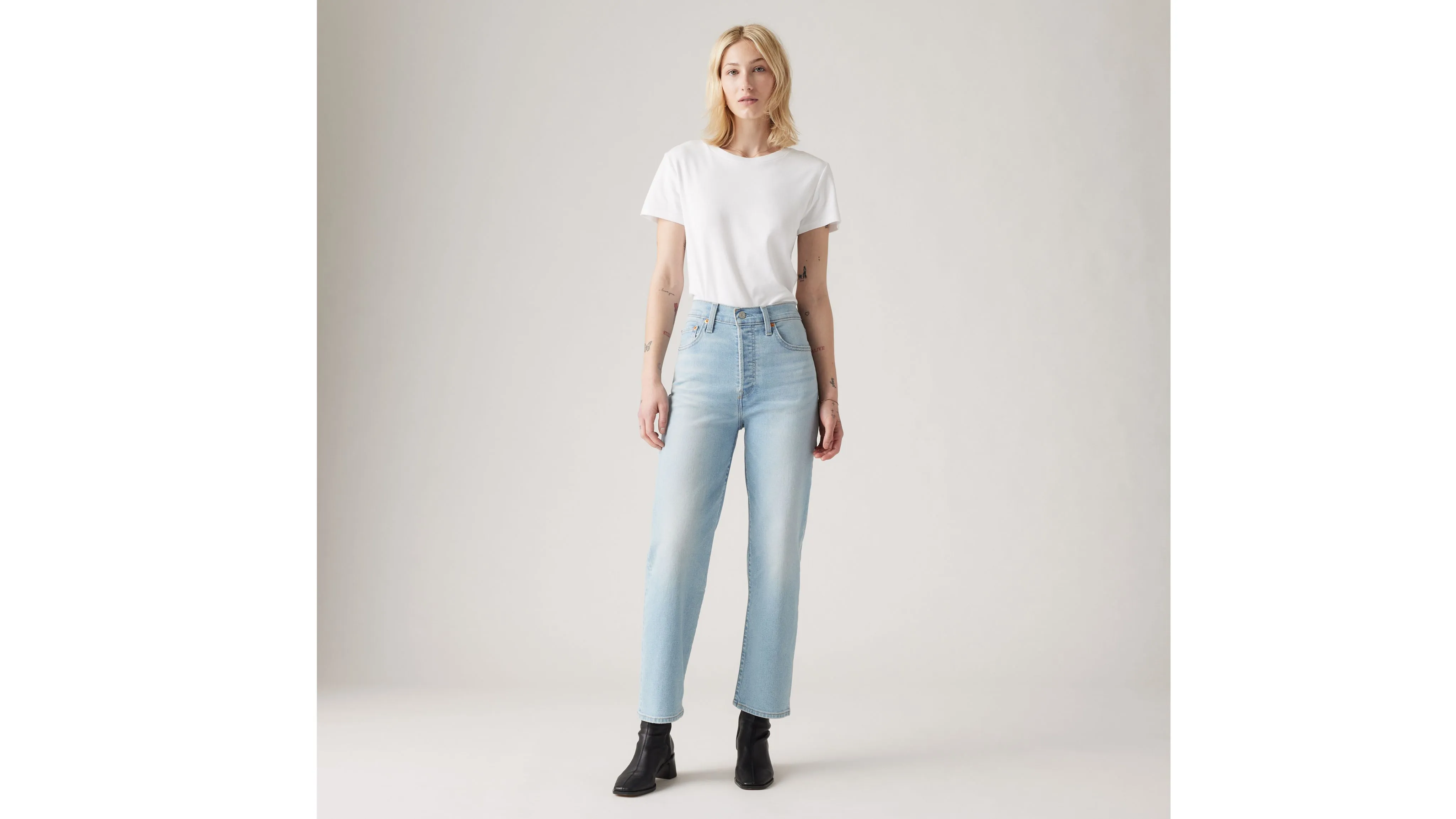 Jeans Rectos Tobilleros Ribcage