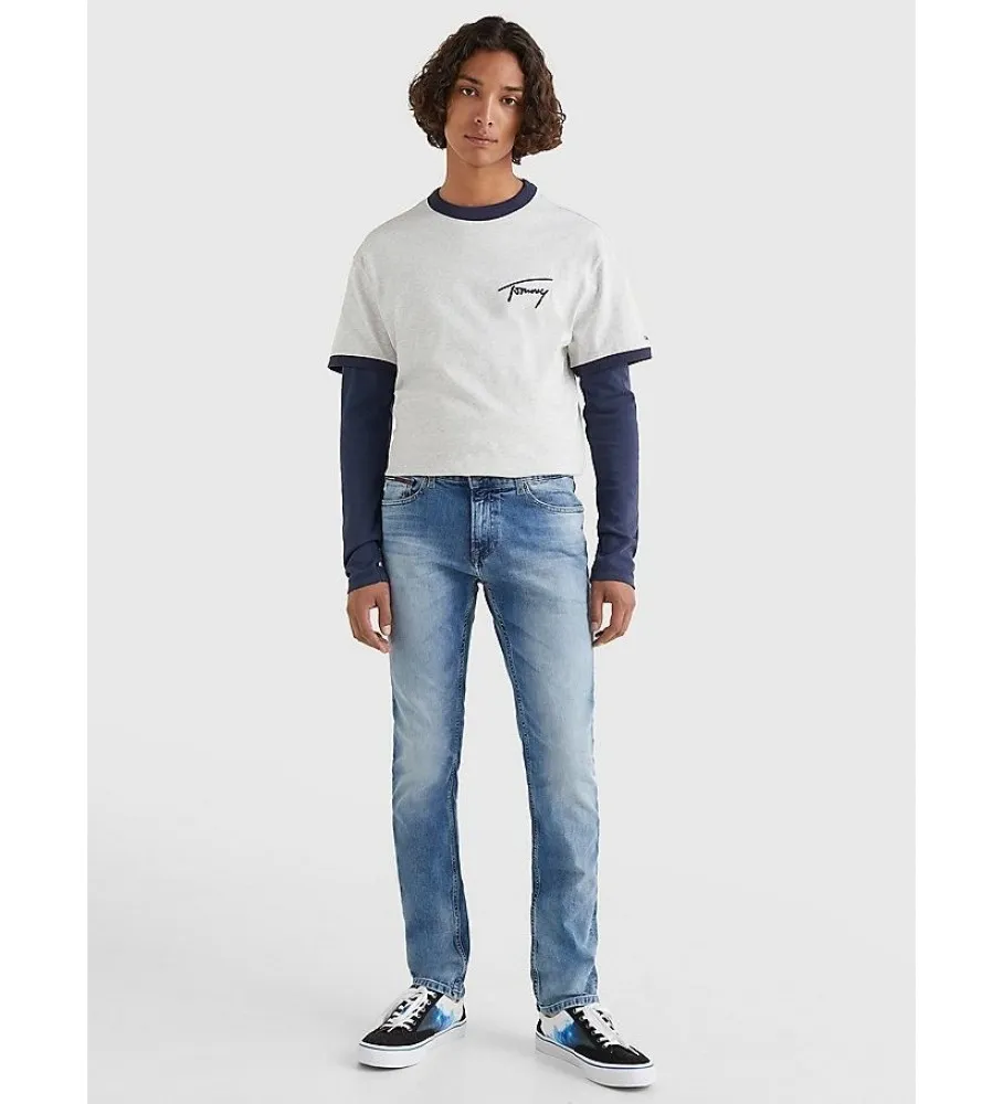 Jeans Scanton Desteñidos Azul