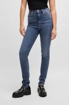 Jeans skinny fit de denim elástico azul marino