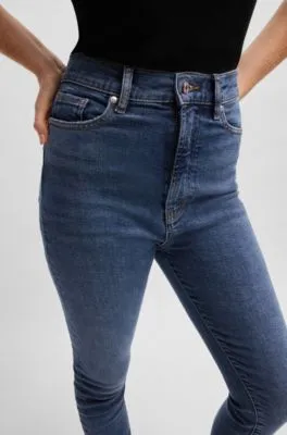 Jeans skinny fit de denim elástico azul marino