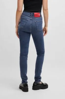 Jeans skinny fit de denim elástico azul marino