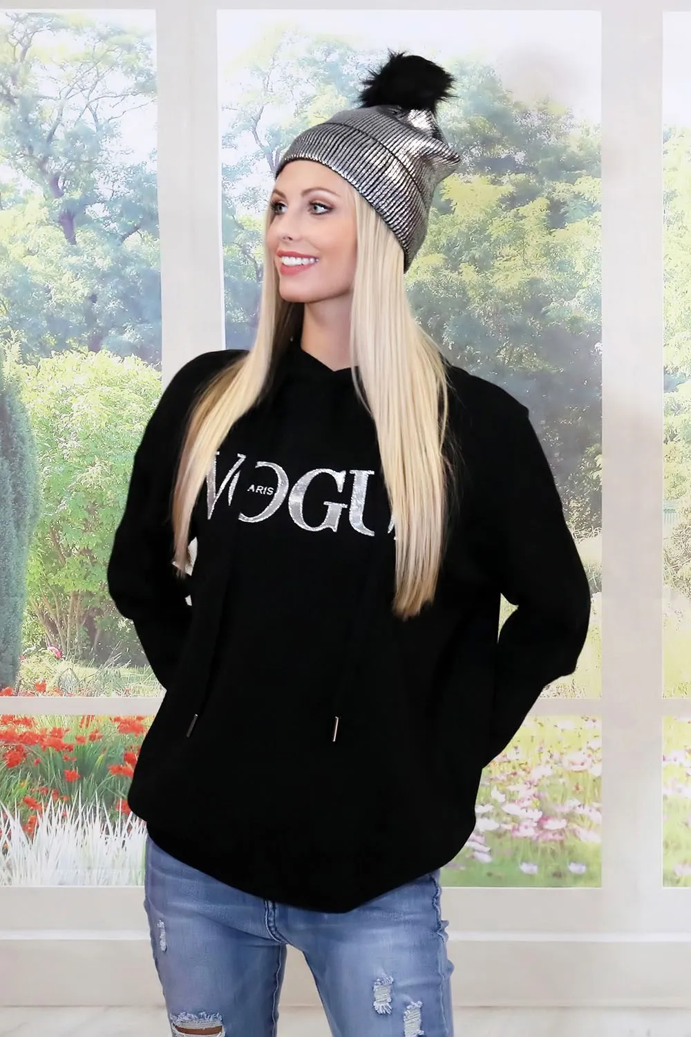 Jersey negro oversize