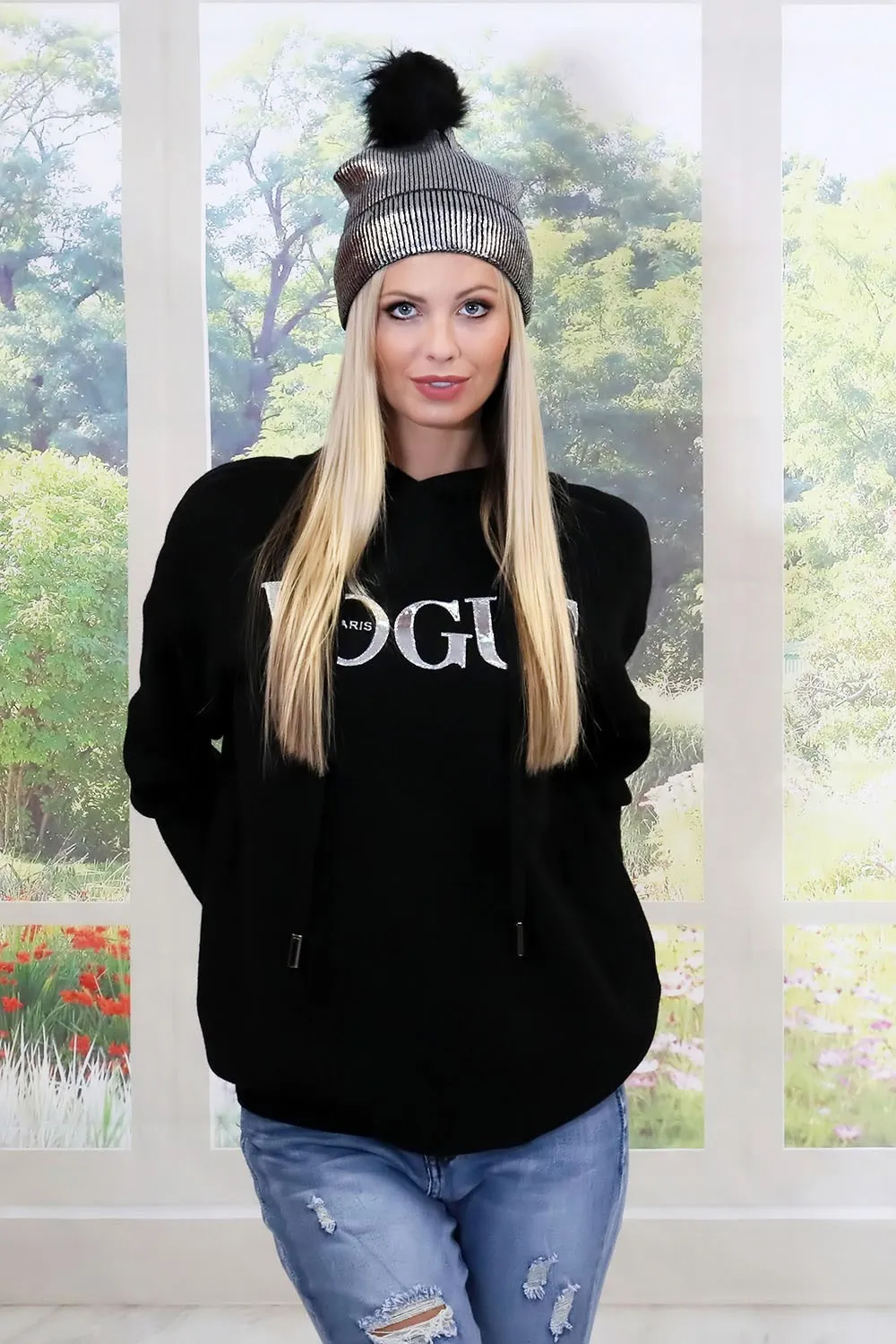Jersey negro oversize