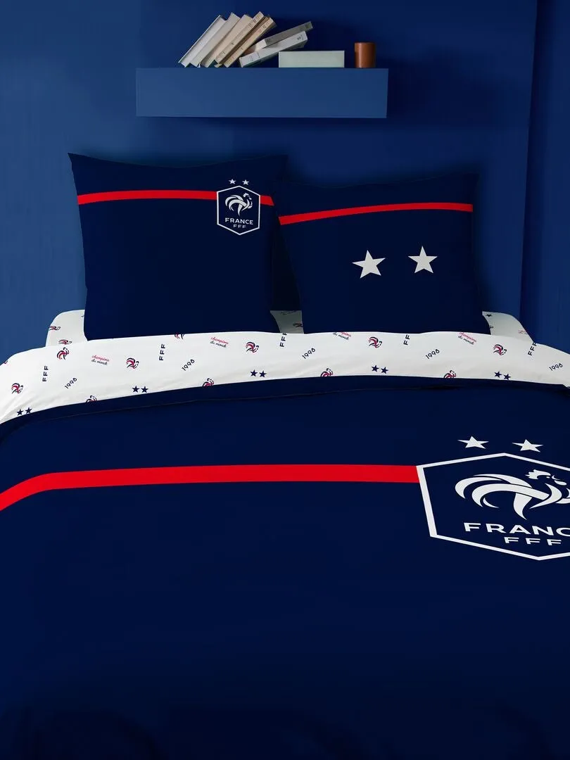 JUEGO DE CAMA 'FFF'  DOBLE  AZUL