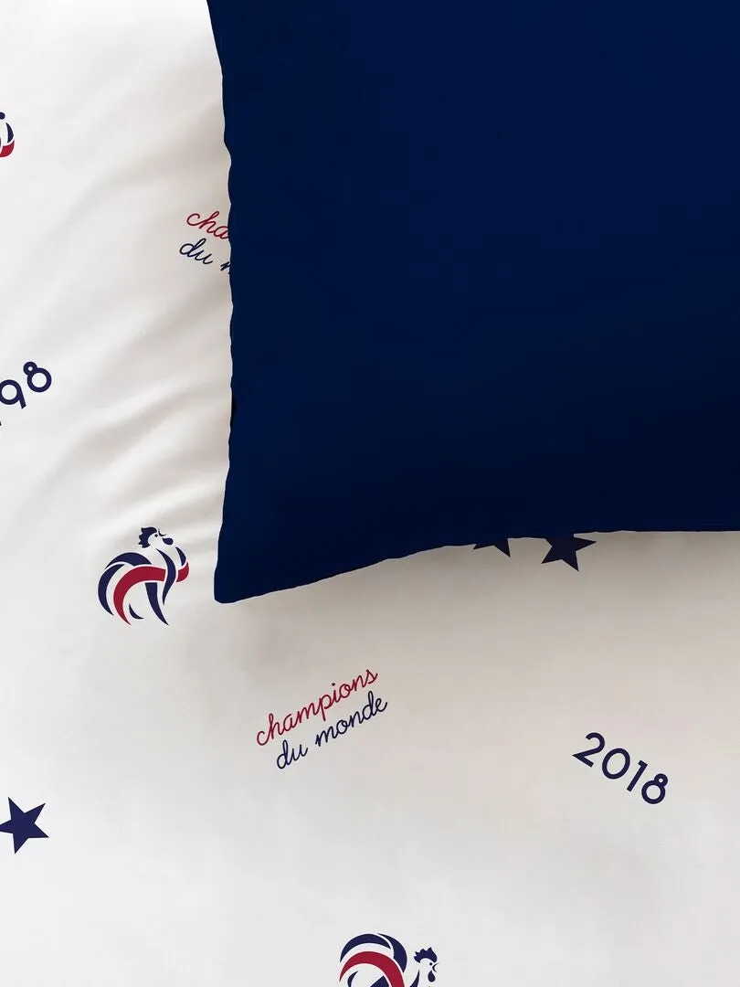 JUEGO DE CAMA 'FFF'  DOBLE  AZUL