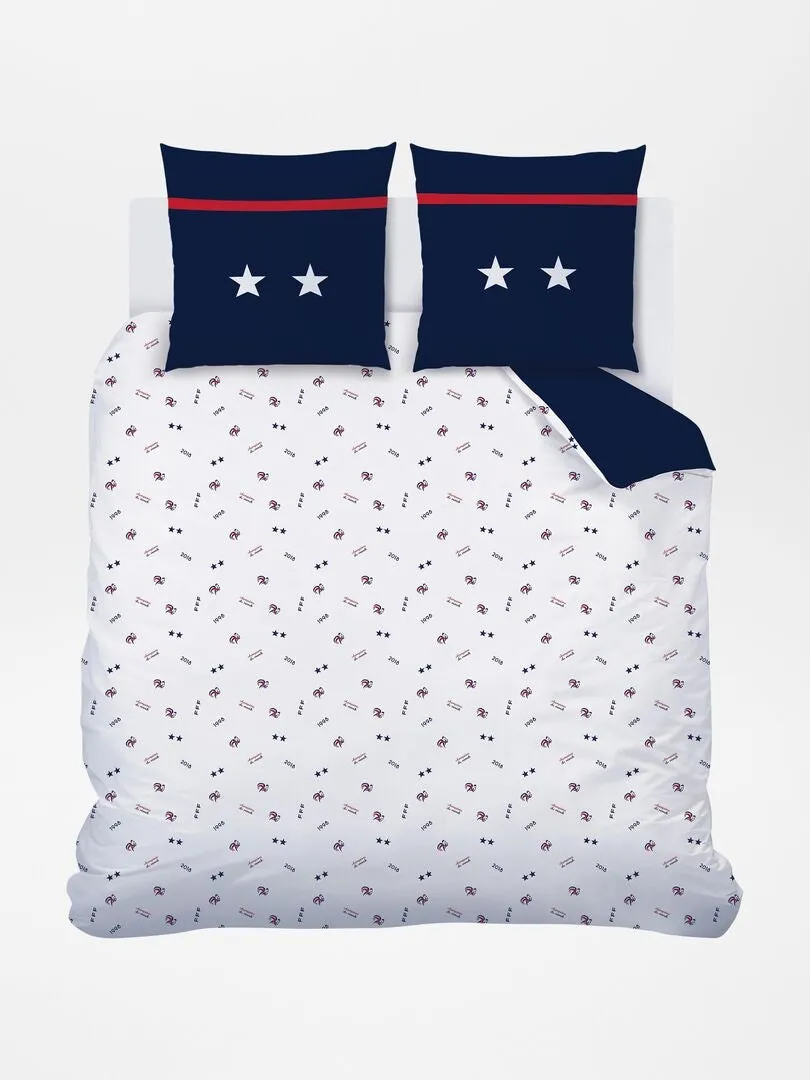 JUEGO DE CAMA 'FFF'  DOBLE  AZUL