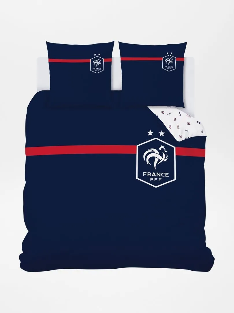 JUEGO DE CAMA 'FFF'  DOBLE  AZUL