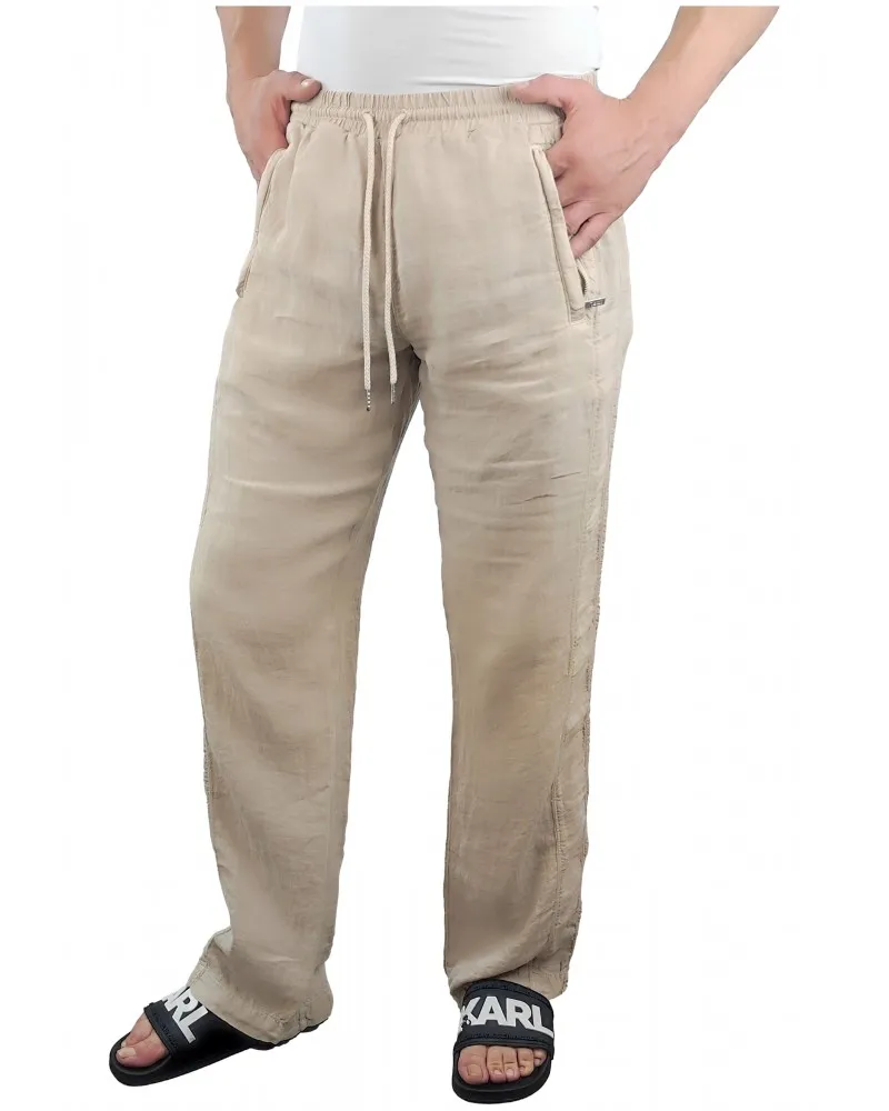 KARL LAGERFELD  PANTALóN DE LINO CON CORDóN AJUSTABLE