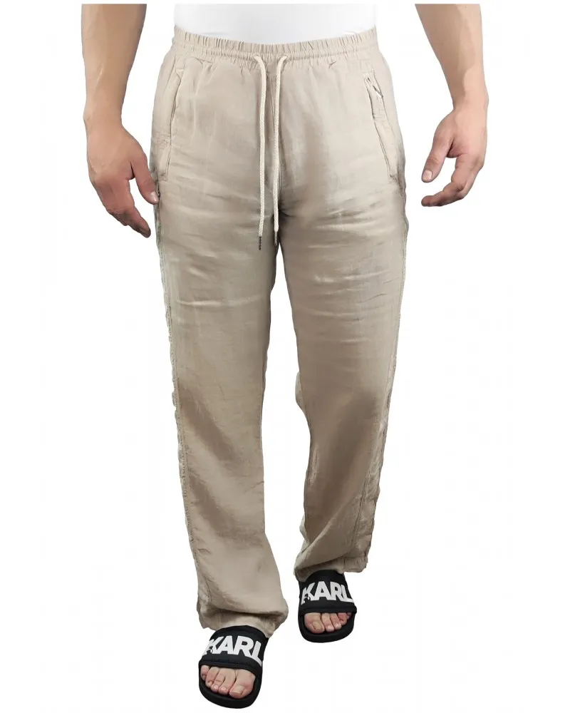 KARL LAGERFELD  PANTALóN DE LINO CON CORDóN AJUSTABLE