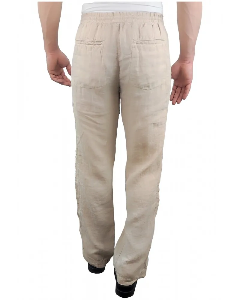 KARL LAGERFELD  PANTALóN DE LINO CON CORDóN AJUSTABLE