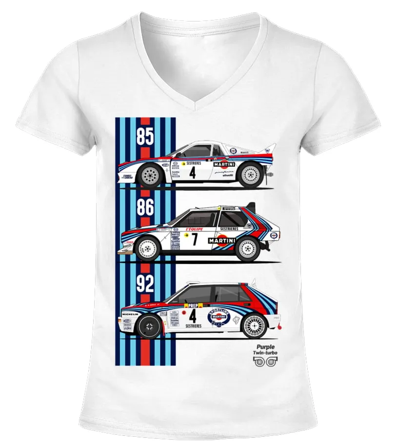 Lancia Martini trio  Camiseta cuello pico Mujer