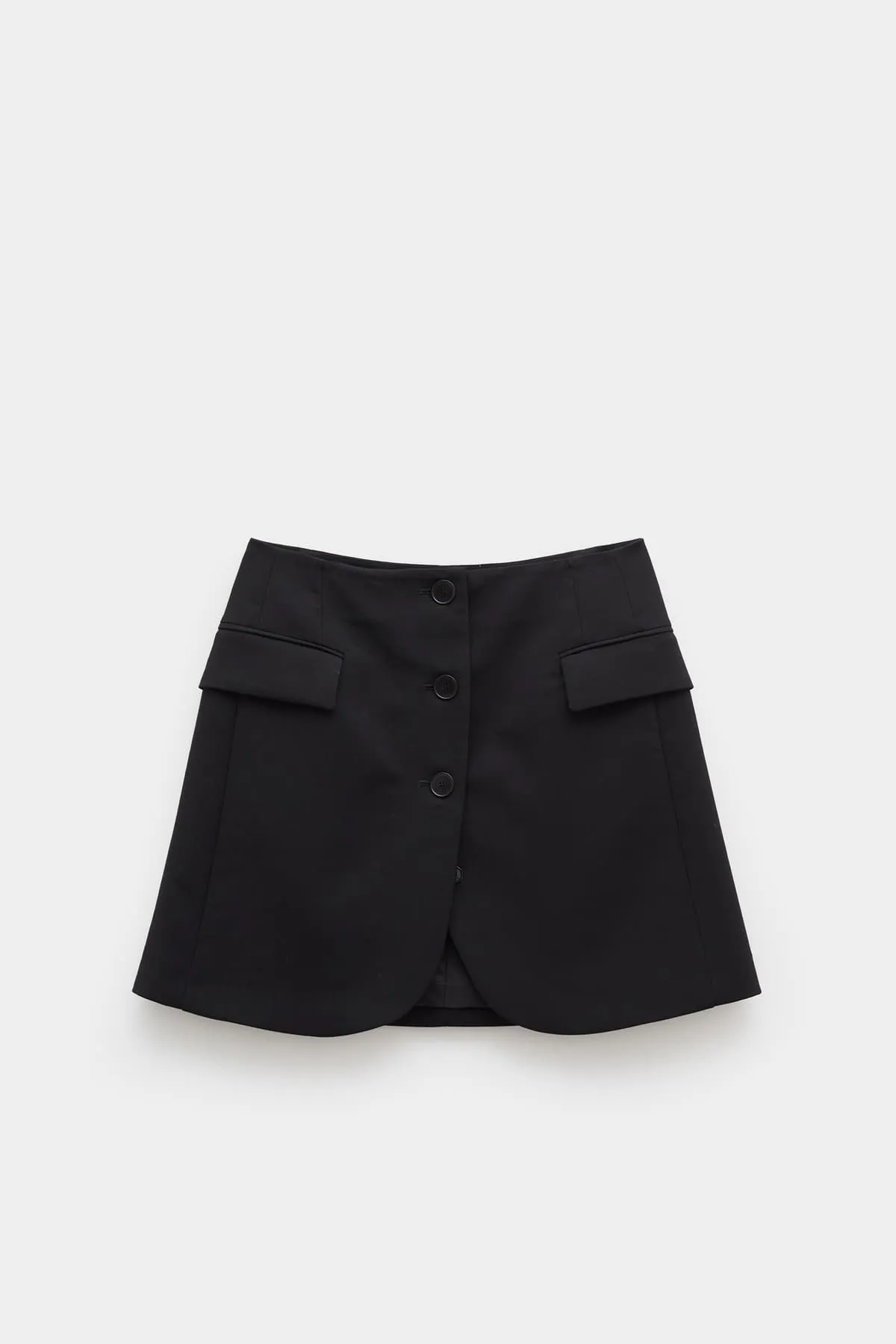 LANVIN BLACK SHORT TAILORED SKIRT