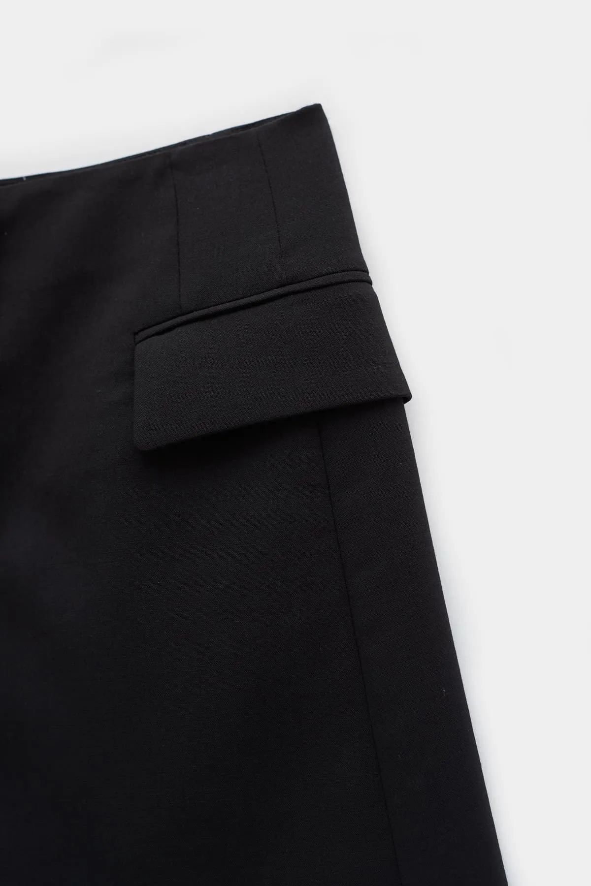 LANVIN BLACK SHORT TAILORED SKIRT