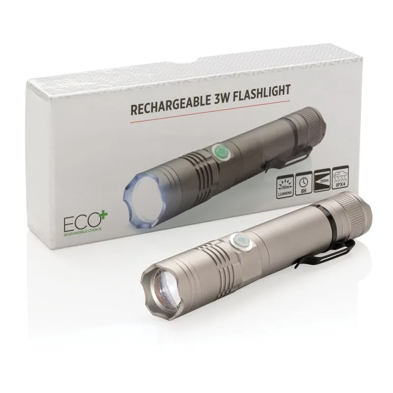 Linterna recargable 3W