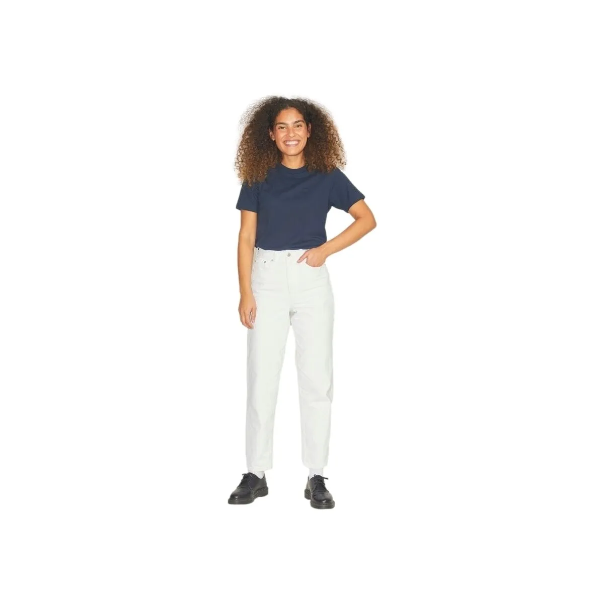 LISBON MOM JEANS  WHITE