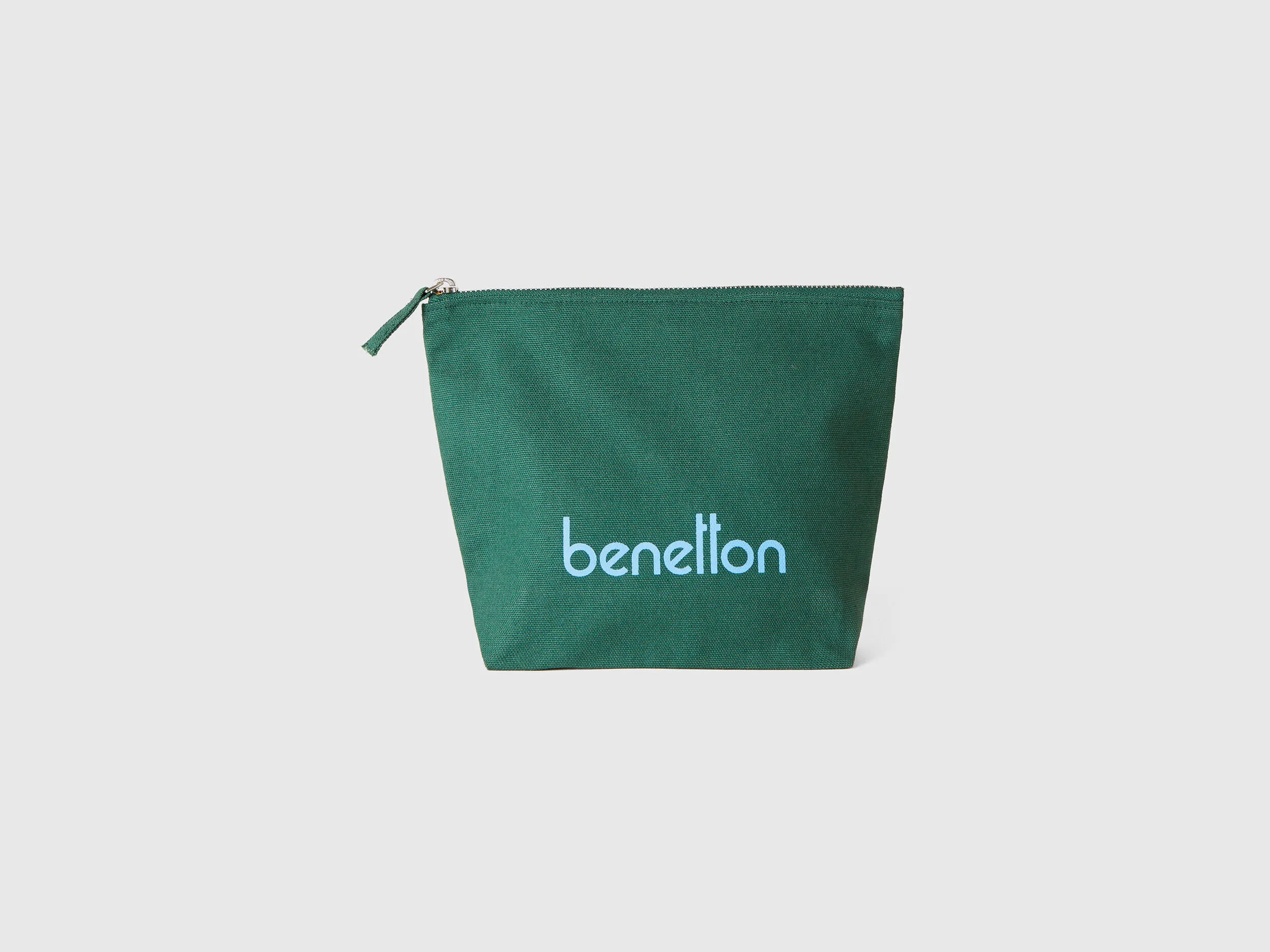 Military green clutch in pure cotton