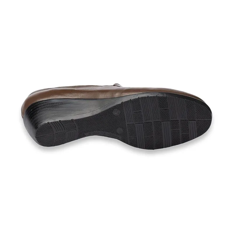 Mocasines Flexibles Mujer Piel Napa Suave Grabado Coco Plantilla Piel Y Gel 1479 Marrón, de Eva Mañas