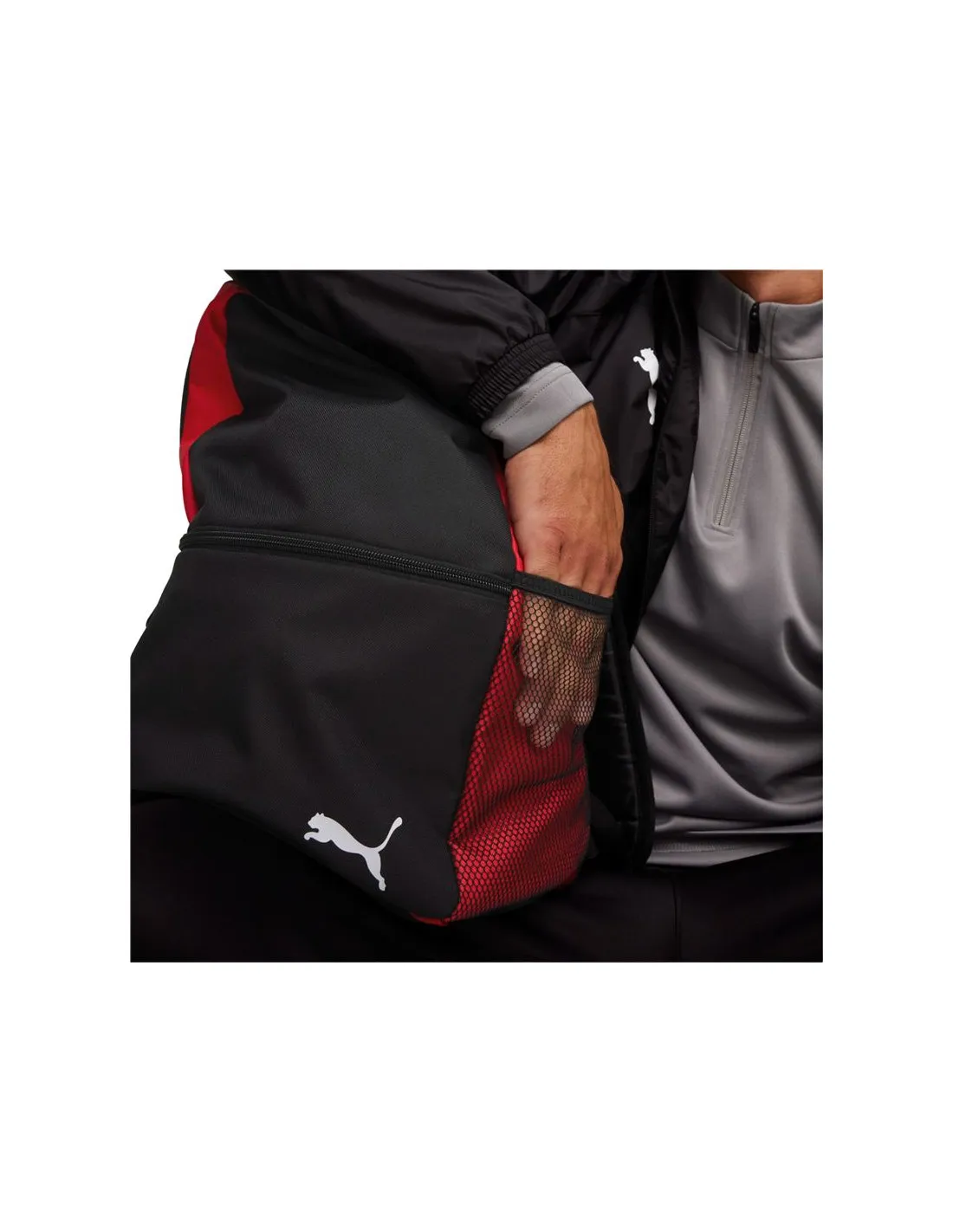 Mochila de Fútbol Puma teamGOAL Core Negro/Rojo