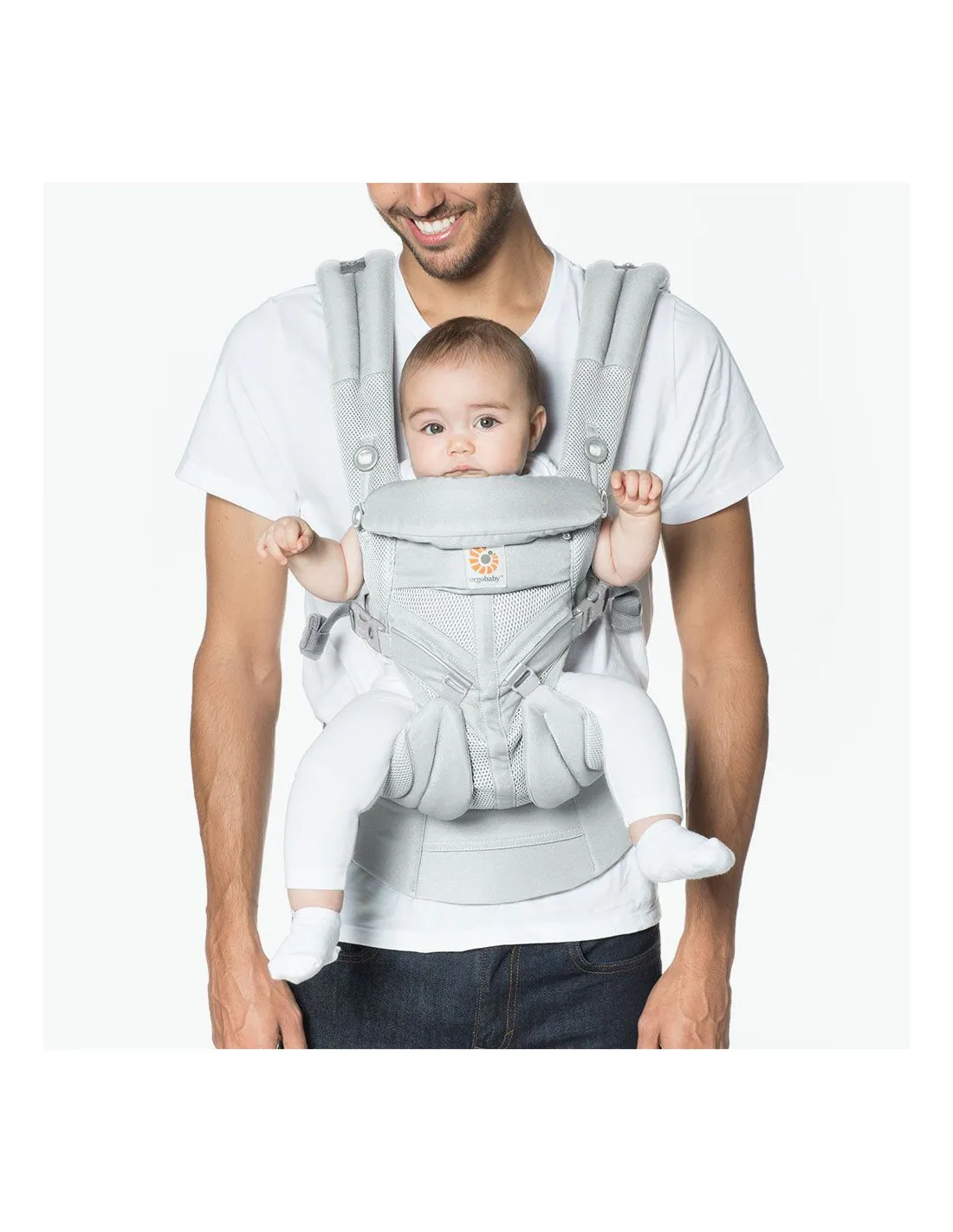 Mochila Portabebé Ergobaby Omni 360 Cool Air gris perla