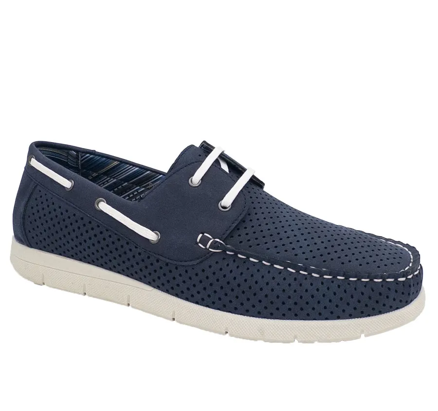 NAÚTICO URBAN LIKE PSR23801 BORDÓN BLUCHER CORDÓN ZAPATO CLÁSICO PARA HOMBRE MUY CÓMODO Y FRESCO PICADO MARINO 28470