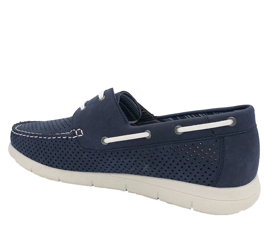 NAÚTICO URBAN LIKE PSR23801 BORDÓN BLUCHER CORDÓN ZAPATO CLÁSICO PARA HOMBRE MUY CÓMODO Y FRESCO PICADO MARINO 28470