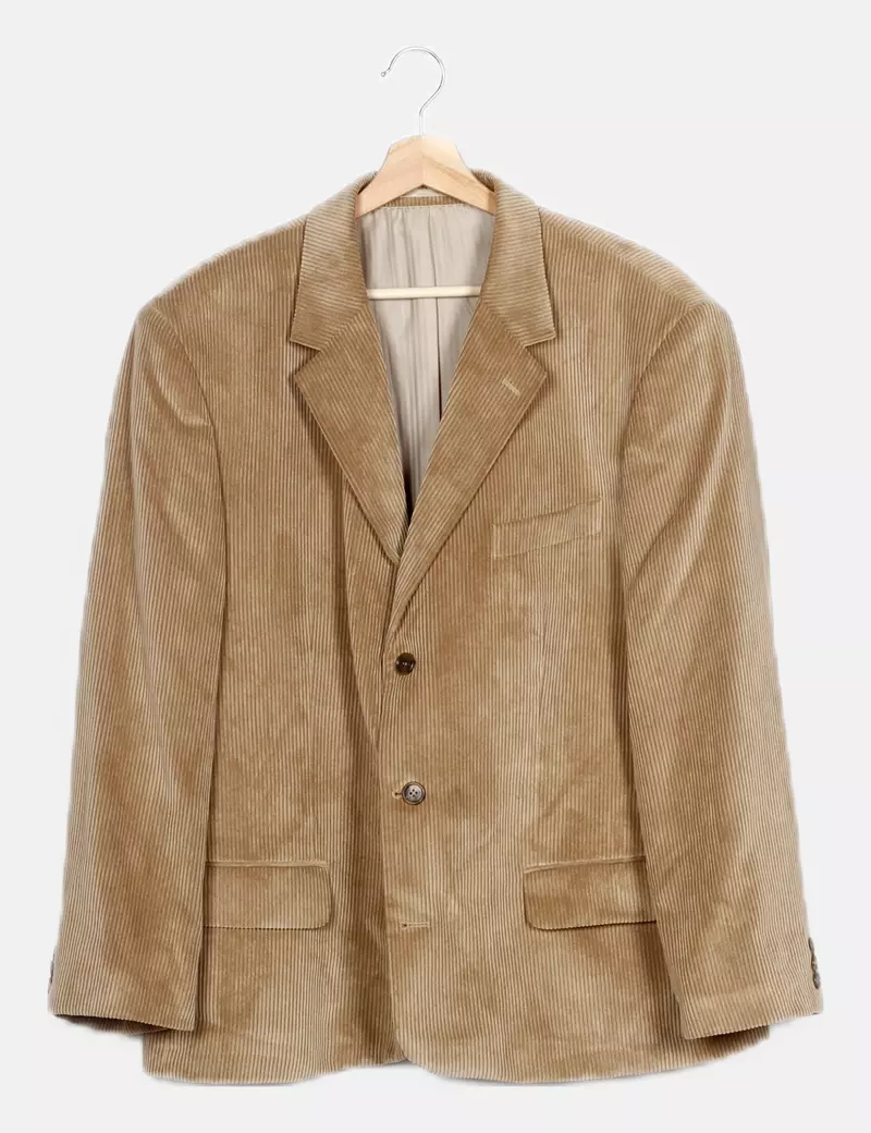 NoName Chaqueta beige texturizada