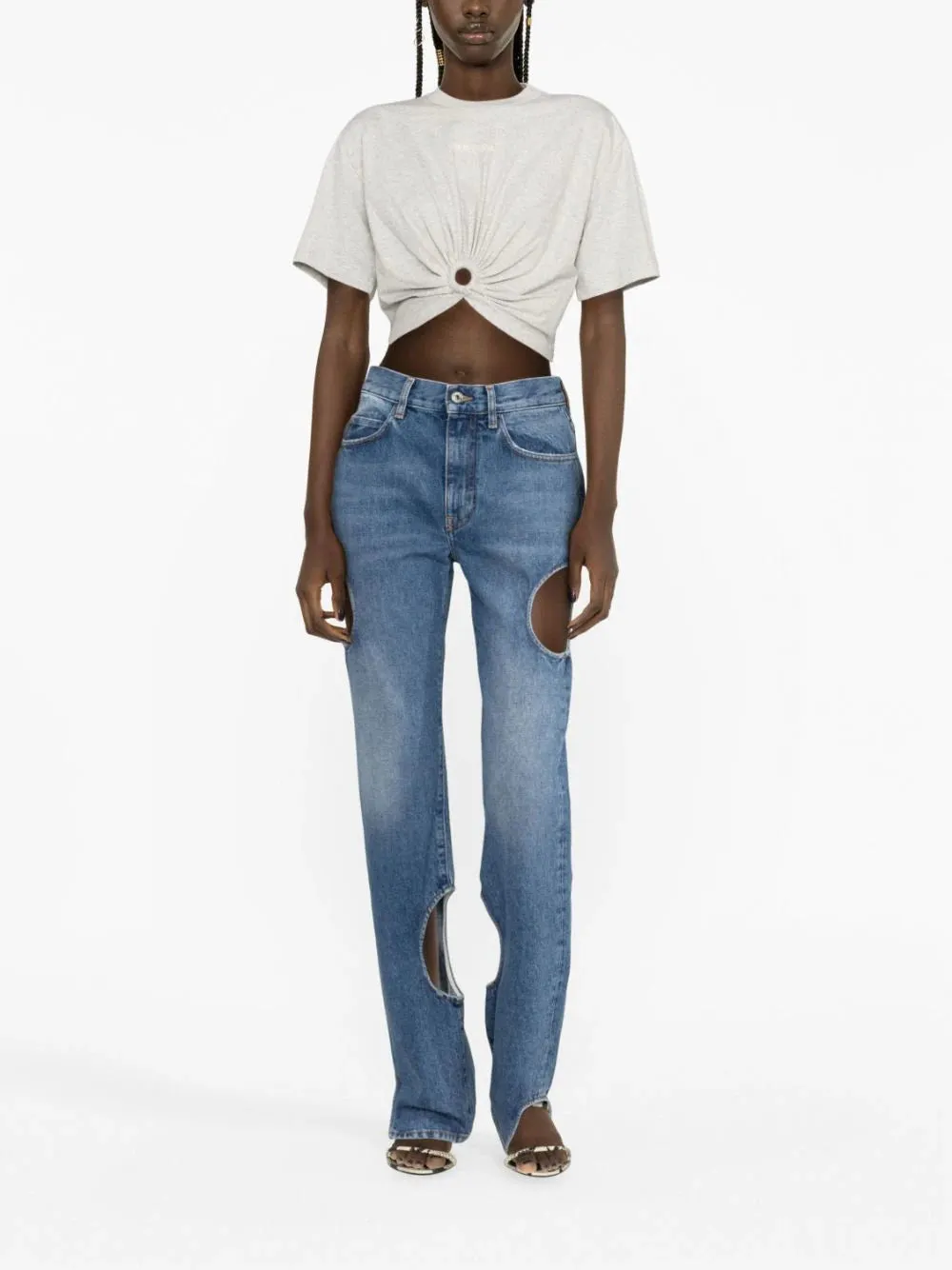 Off White Women Meteor Pants Blue No Color J