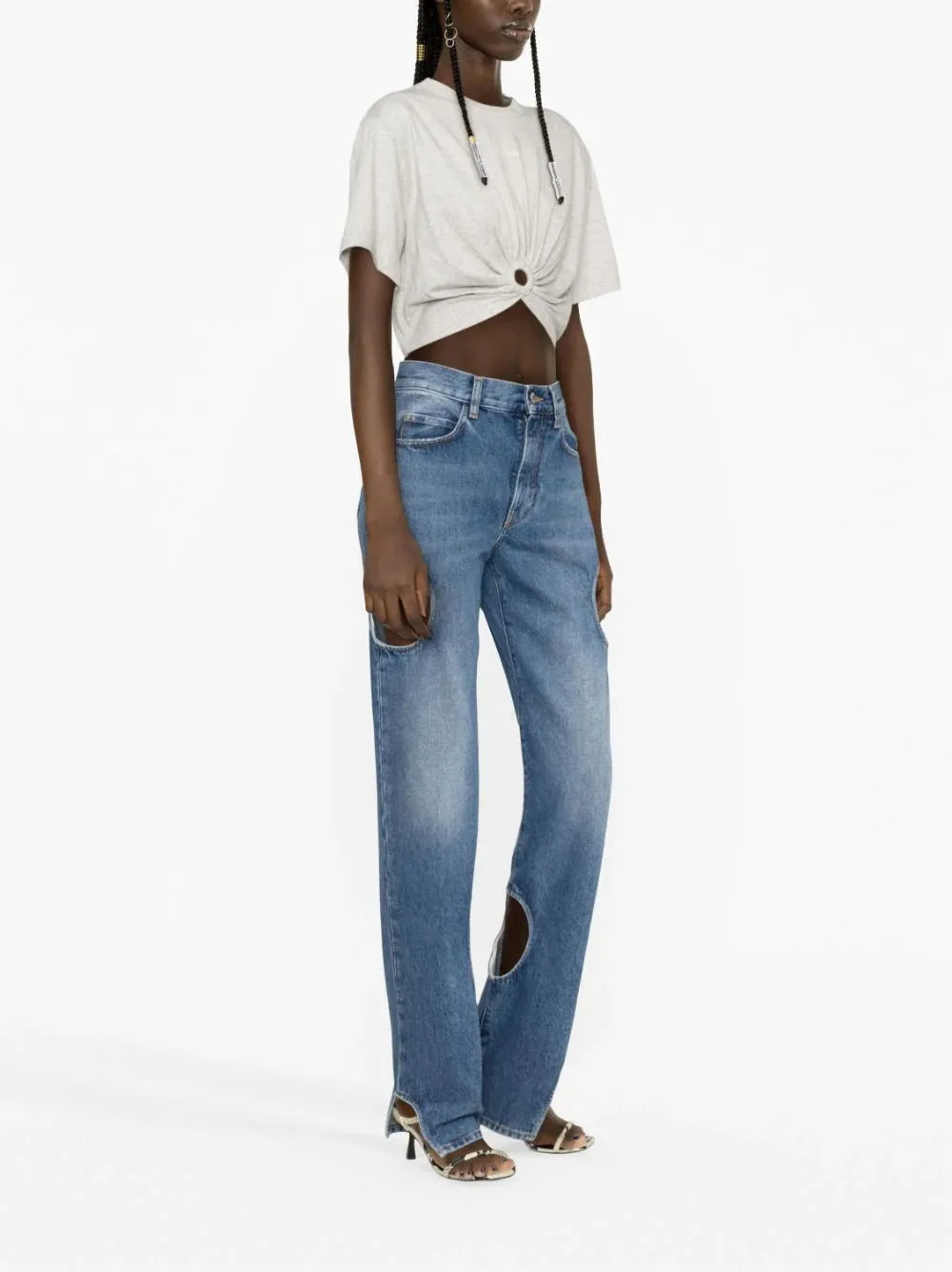 Off White Women Meteor Pants Blue No Color J