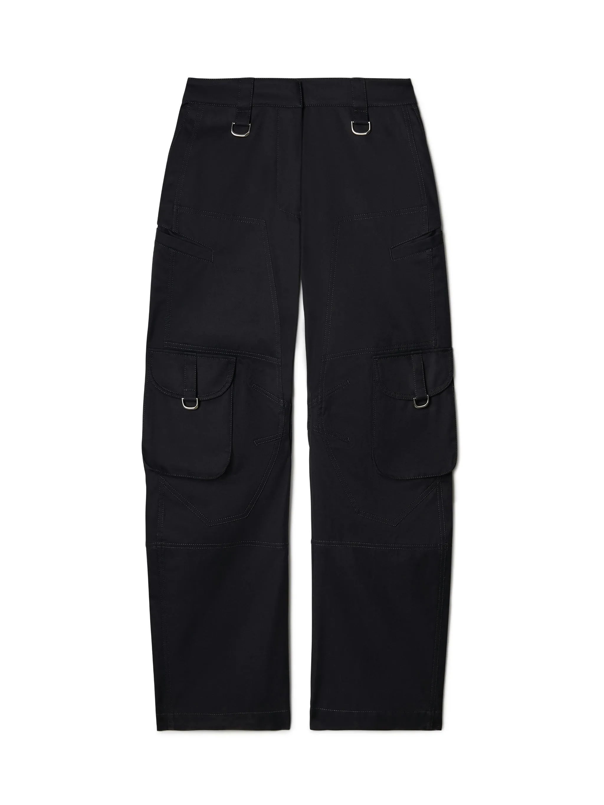 Off White Women Wo Blend Cargo Zip Pant Black No Color J
