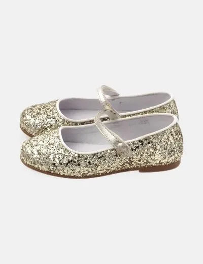 Okka Bailarina dorada glitter