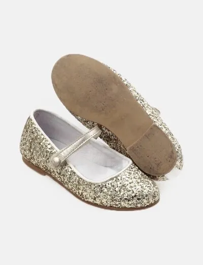 Okka Bailarina dorada glitter