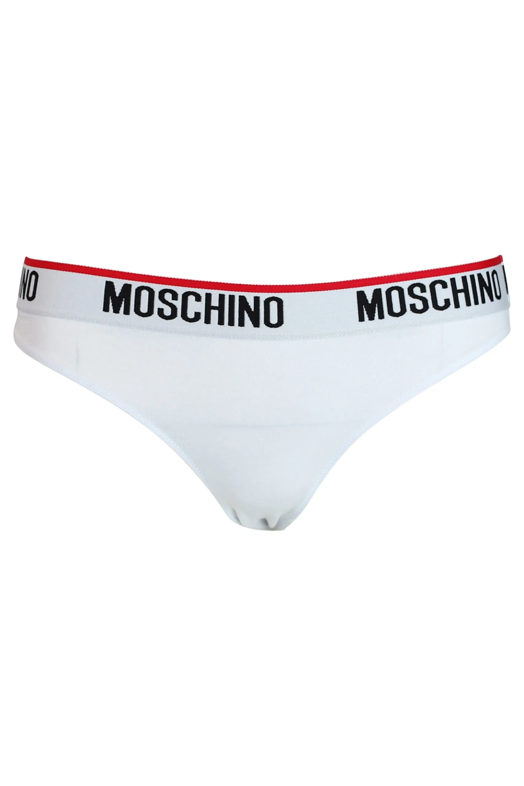 Pack de 2 braguitas blancas con logo en cinta y linea roja