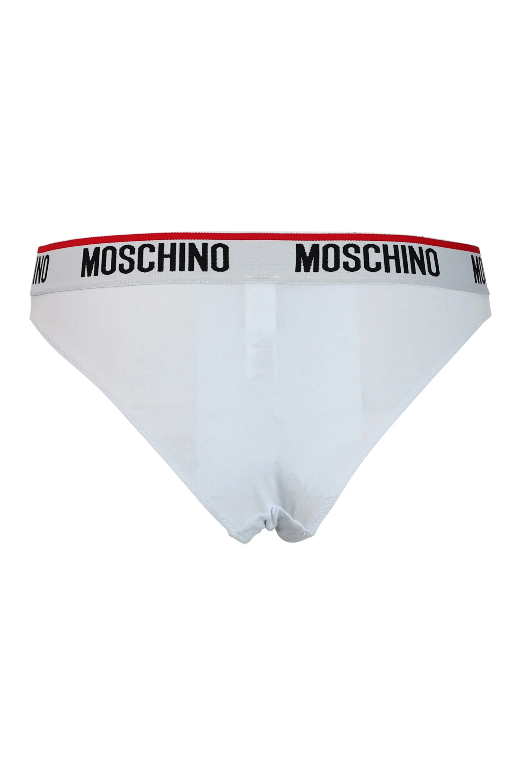 Pack de 2 braguitas blancas con logo en cinta y linea roja
