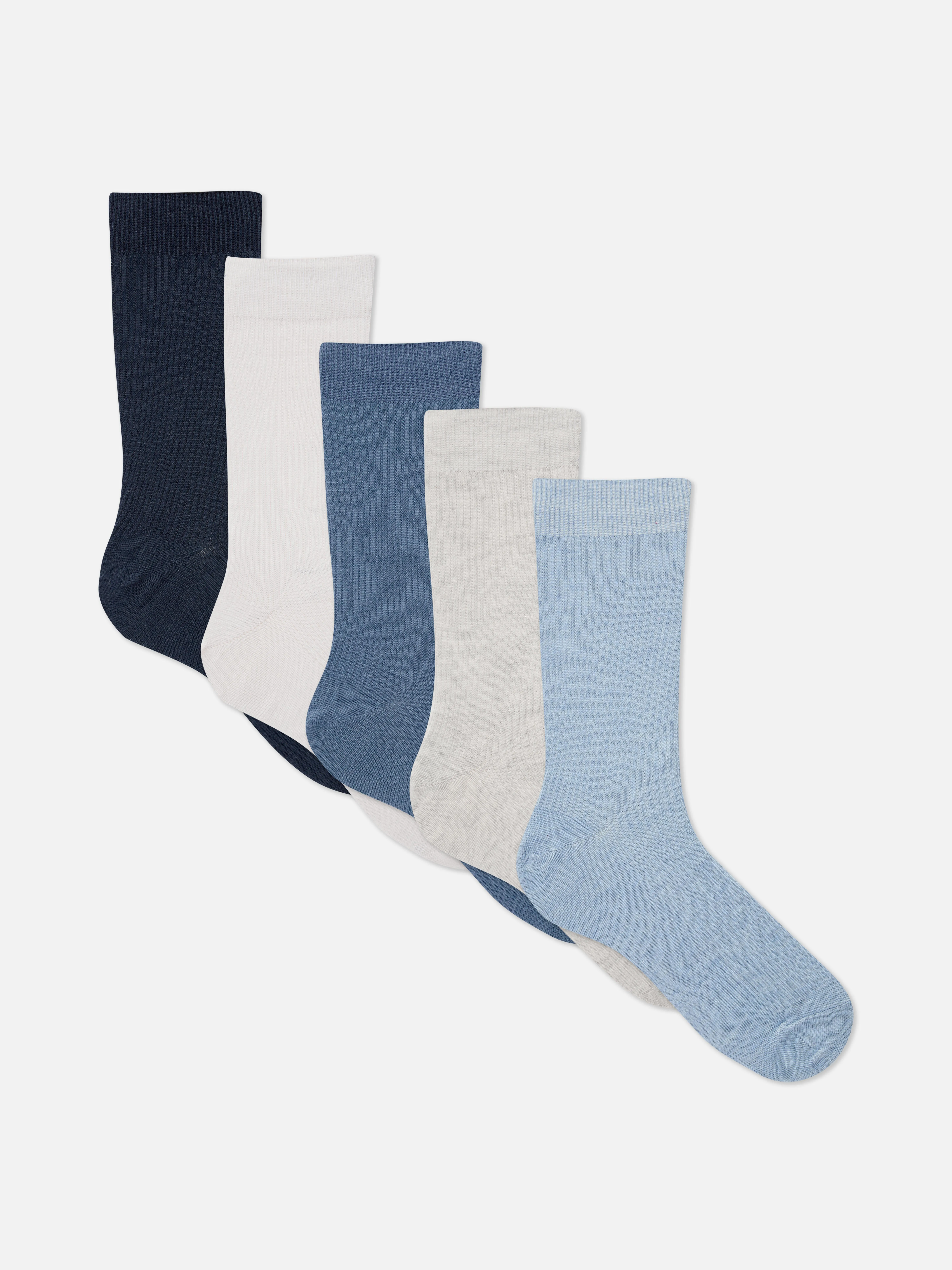 Pack de 5 pares de calcetines altos acanalados
