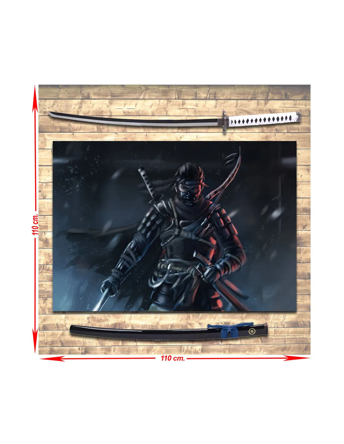Pack estandarte + Katana Jin Sakai De Ghost Of Tsushima