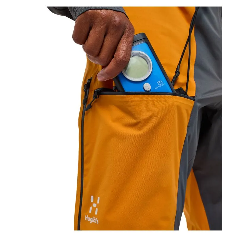 Pantalones de esquí de travesía para hombre Haglöfs L.I.M Touring Proof (amarillo sol/amarillo desierto)
