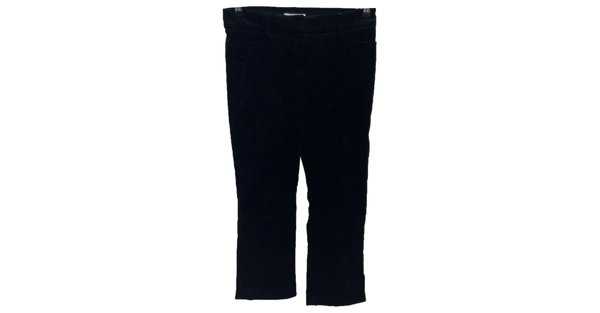 Pantalón de noche de terciopelo Cacharel Negro 