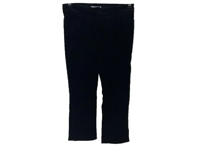 Pantalón de noche de terciopelo Cacharel Negro 