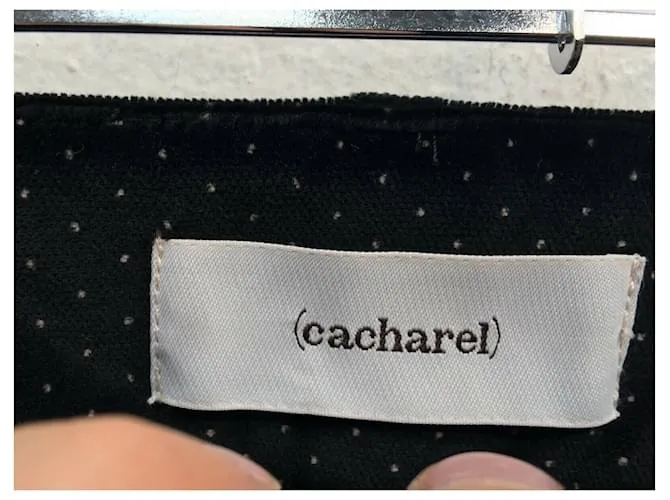 Pantalón de noche de terciopelo Cacharel Negro 