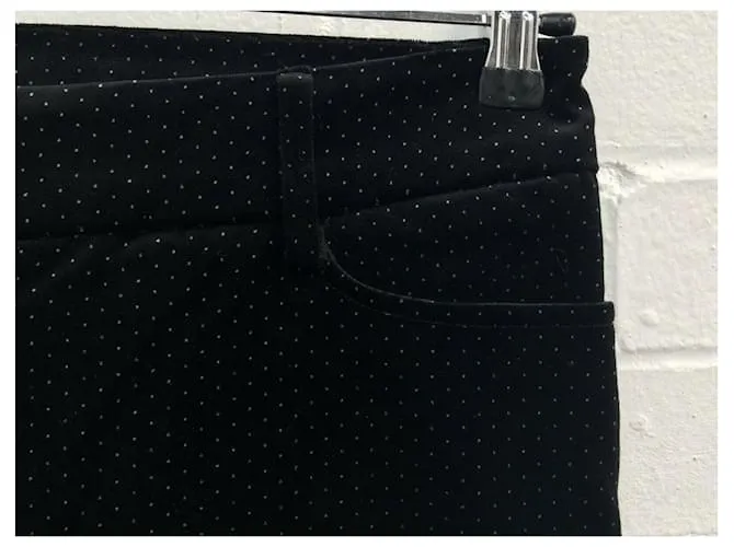 Pantalón de noche de terciopelo Cacharel Negro 