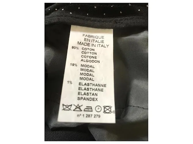 Pantalón de noche de terciopelo Cacharel Negro 