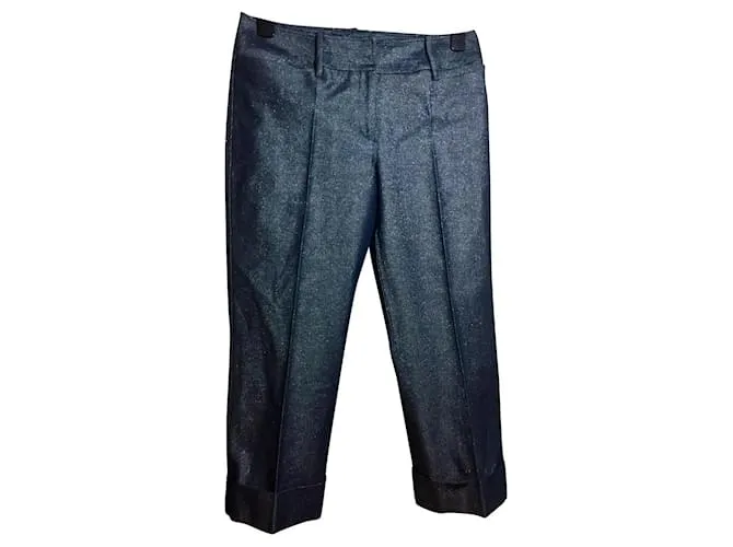 Pantalón plateado metalizado Dolce & Gabbana Plata Gris 