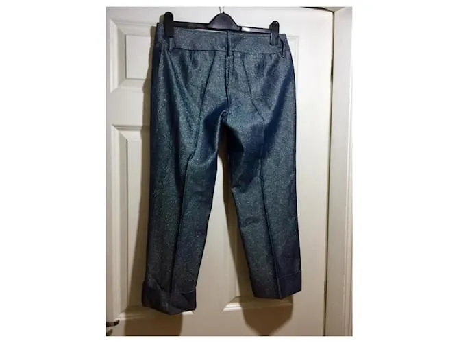 Pantalón plateado metalizado Dolce & Gabbana Plata Gris 