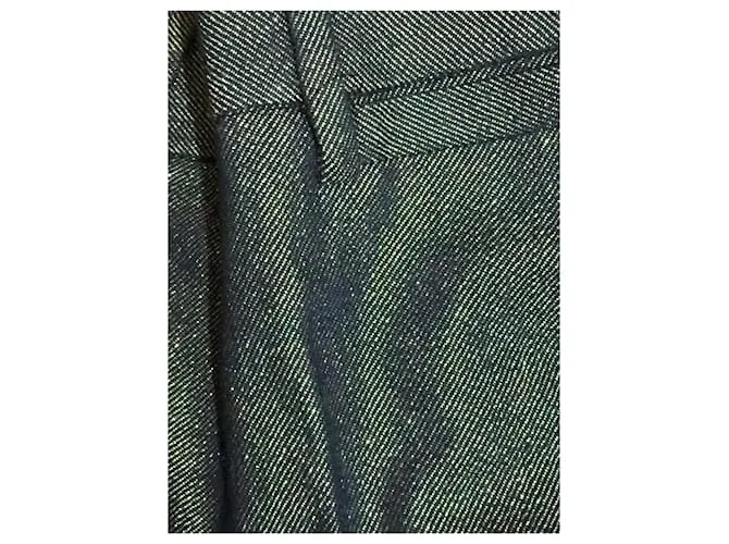Pantalón plateado metalizado Dolce & Gabbana Plata Gris 
