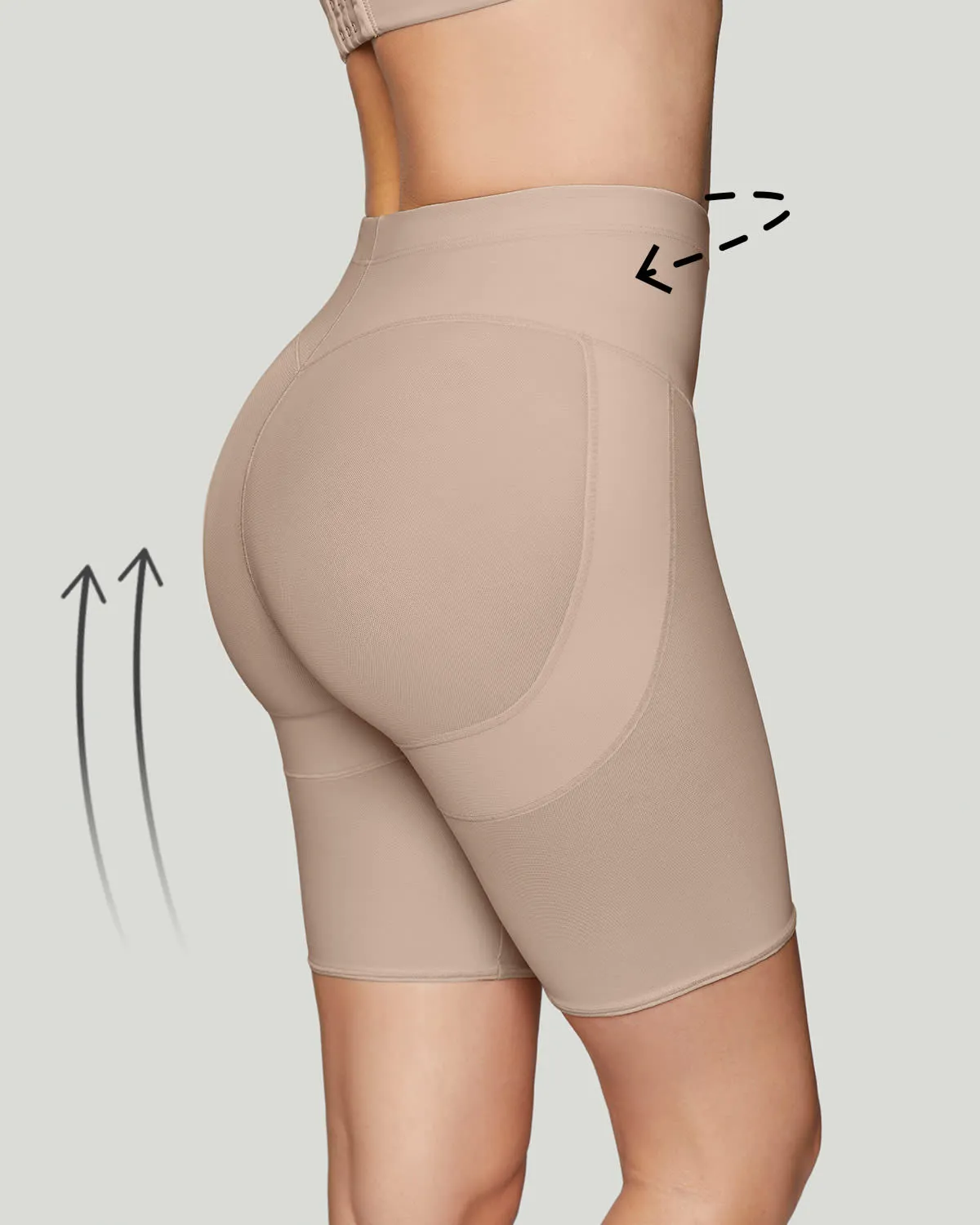 Panty faja tipo short levanta cola de control en abdomen